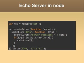 Echo Server in node 