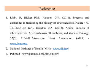preclinical study of Atherosclerosis presentation | PPTX