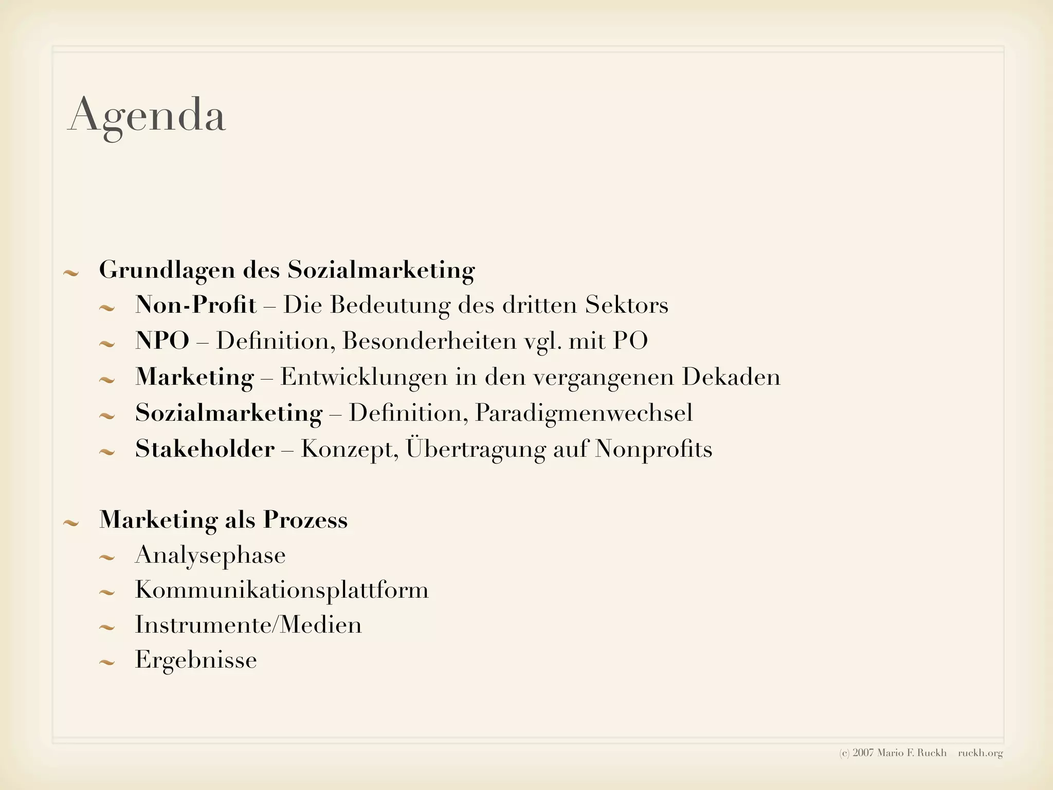 Ruckh - Einführung ins Sozialmarketing