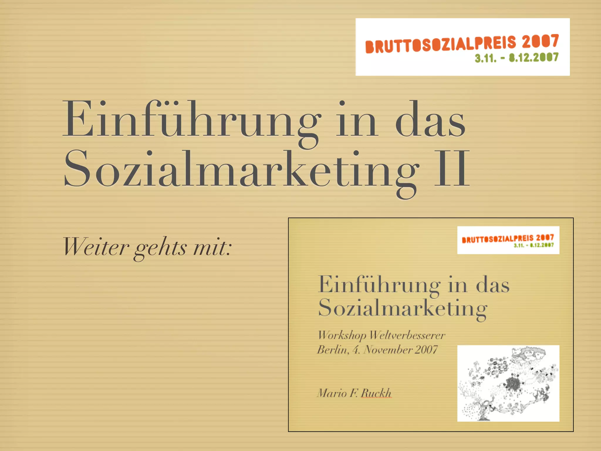 Ruckh - Einführung ins Sozialmarketing