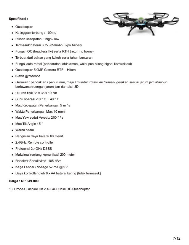 20 + Drone Dengan Harga Murah Dibawah 1 Jutaan