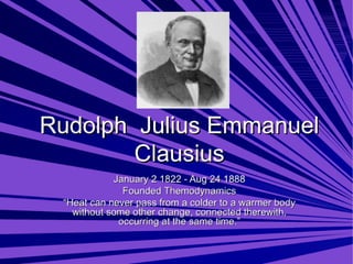 Rudolph  julius emmanuel clausius