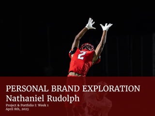 PERSONAL BRAND EXPLORATION
Nathaniel Rudolph
Project & Portfolio I: Week 1
April 8th, 2023
 