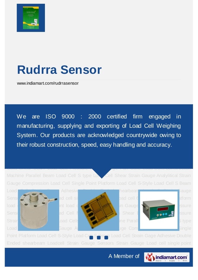Rudrra Sensor, Ahmedabad, Load Cell Weighing System