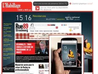 Création graphique incluse*
L’Habillage
1400 x 900 px
Pour une journée de présence 500 € TTC
Jour au choix selon la disponibilité.
Prix dégressifs.
 