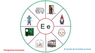 E e
El sonido de la hierba al crecerPictogramas de Arasaac