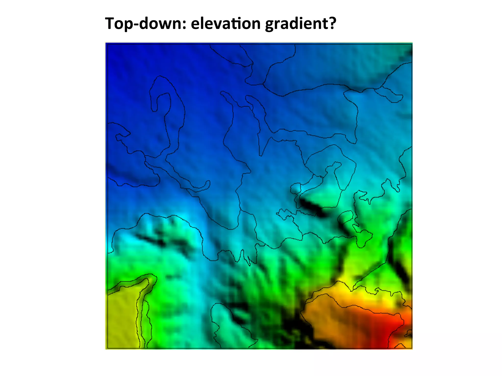 Top-­‐down: 
eleva3on 
gradient? 
 