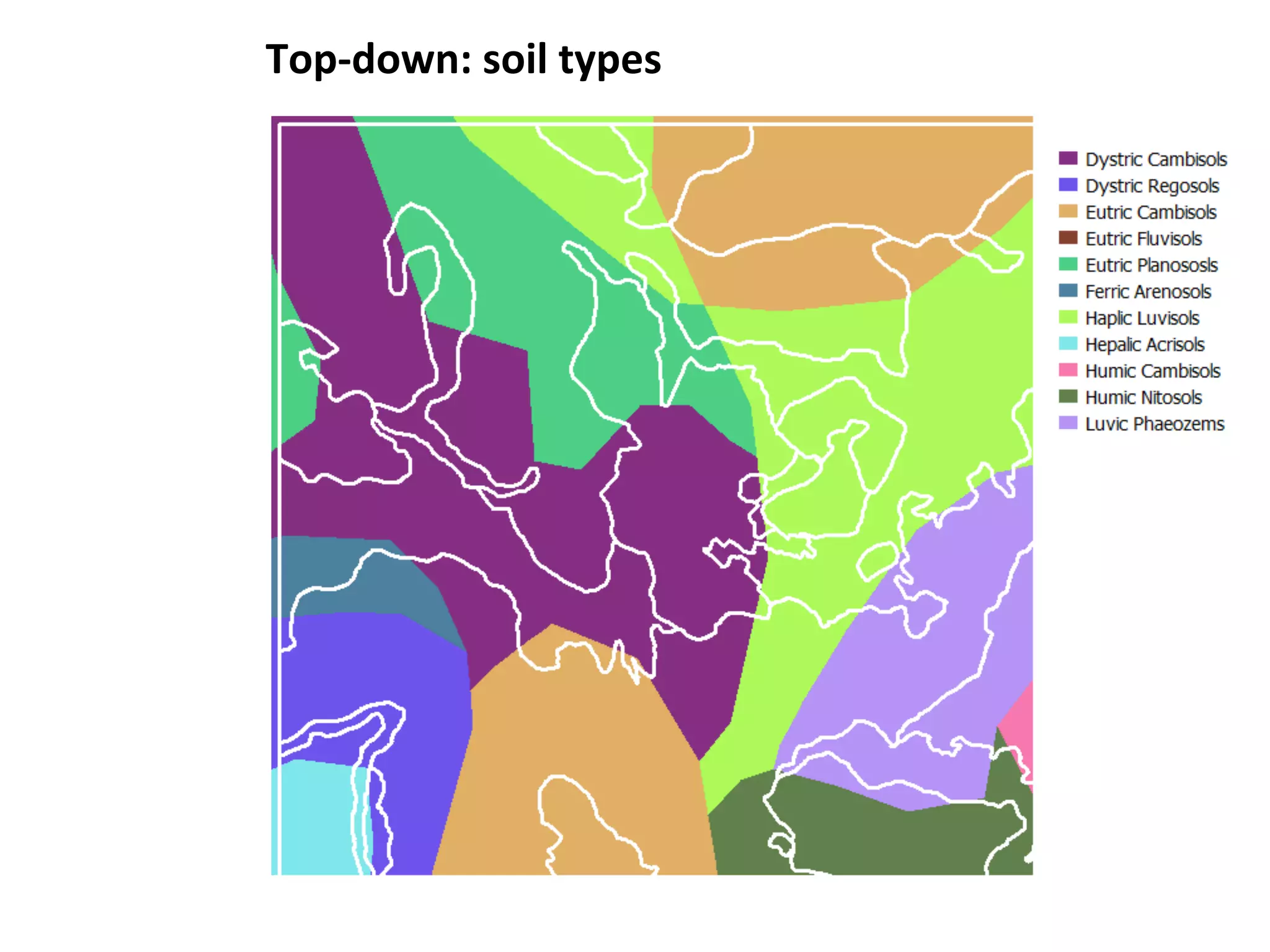 Top-­‐down: 
soil 
types 
 