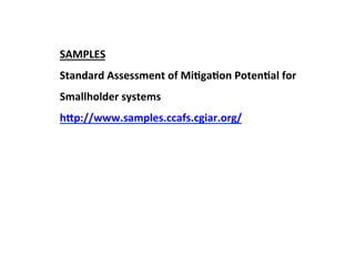Rufino Informed sampling for targeting mitigation Nov 10 2014