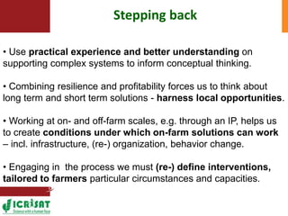  Towards resilient and profitable family farming systems in central Mozambique