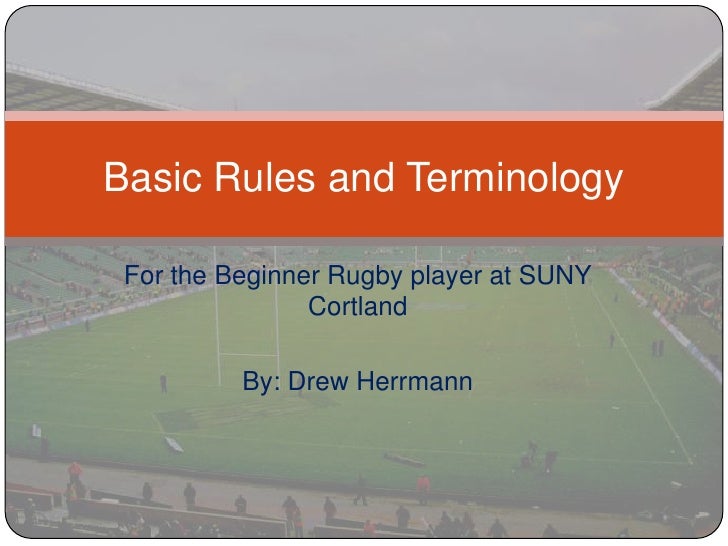 Rugby basic rules and terminology