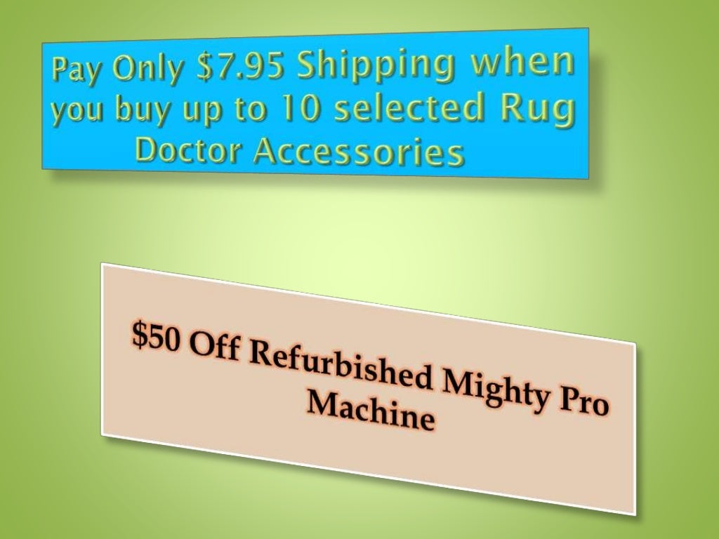 Rug doctor coupon
