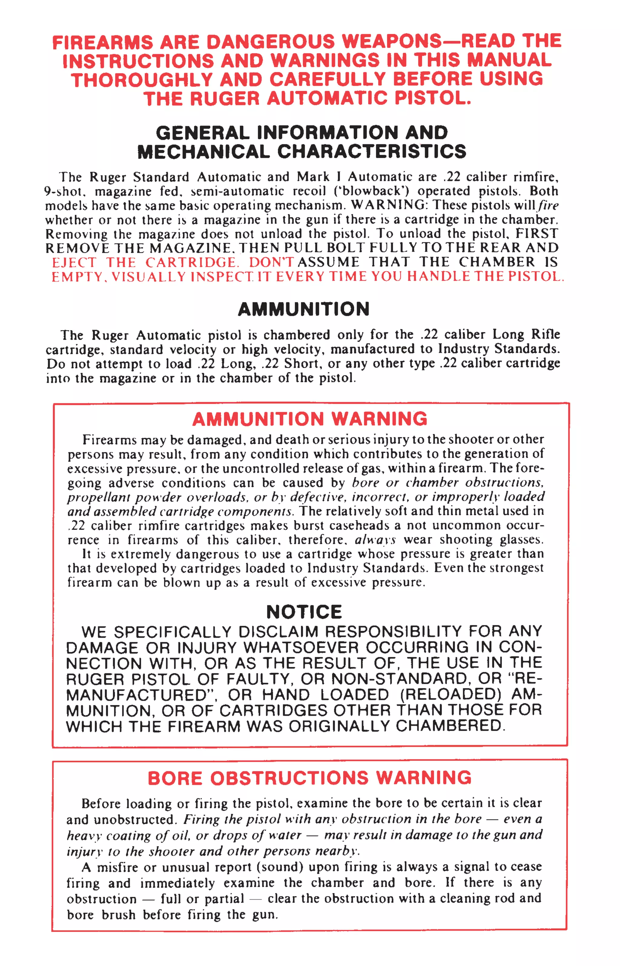 Ruger mark-i用户手册