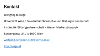 Bibliographie 
Friedrichs, Henrike / Sander, Uwe (2012): Medienpädagogik. In: Horn, Klaus-Peter / Kemnitz, Heidemarie/Maro...