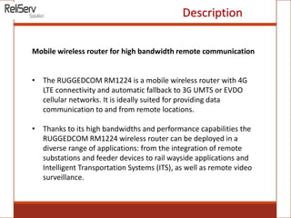 RUGGEDCOM RM1224 cellular routers | PDF | Computer Networking | Computing
