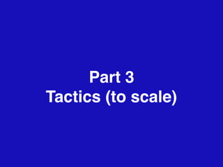 Part 3
Tactics (to scale)
 