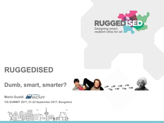 RUGGEDISED
Dumb, smart, smarter?
Mario Gualdi
TIA SUMMIT 2017, 21-22 September 2017, Bangalore
 