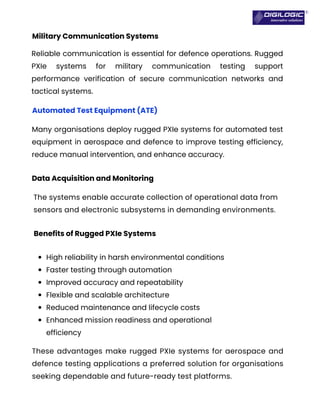Rugged PXIe Systems for Aerospace and Defense Applications - Digilogic ...