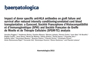 Haematologica 2013
 