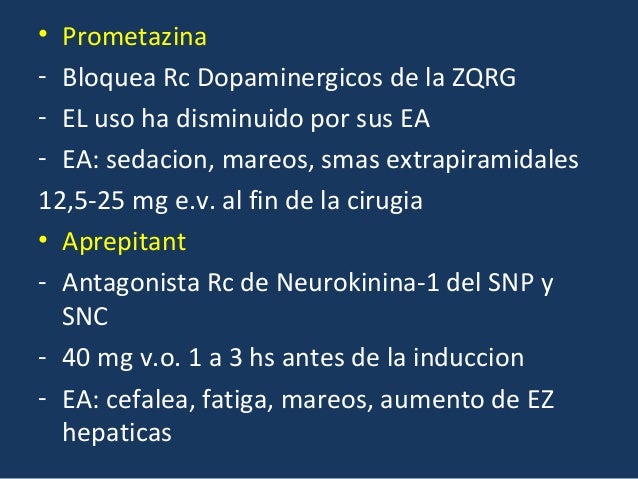 Nauseas y vomitos postoperatorios Nauseas y vomitos postoperatorios