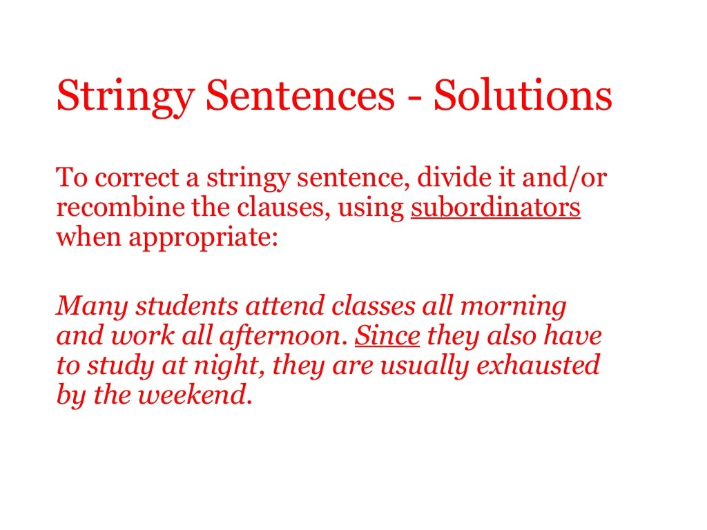 Sentence problems