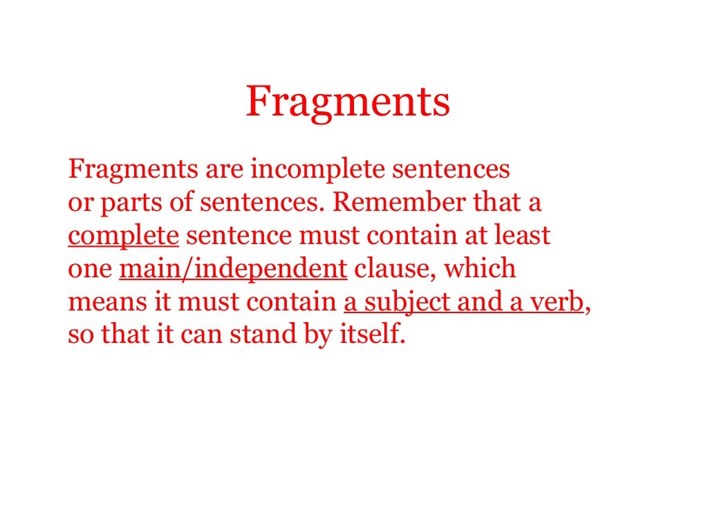 Sentence problems
