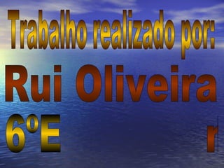 Trabalho realizado por: Rui Oliveira nº19 6ºE 