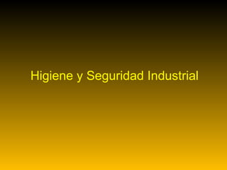 Higiene y Seguridad Industrial 