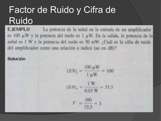 Factor de Ruido y Cifra de
Ruido
 