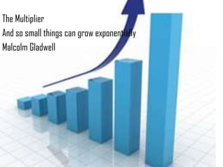 The Multiplier<br />And so small things can grow exponentially<br />Malcolm Gladwell<br />