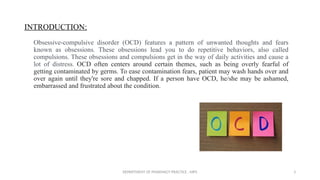 CASE PRESENTATION ON OBSESSIVE COMPULSIVE DISORDER BY Dr. Rukhiya shaik ...