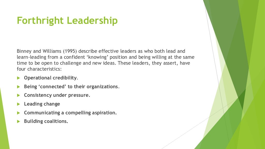 Forthright Leadership Legitimizing Leadership