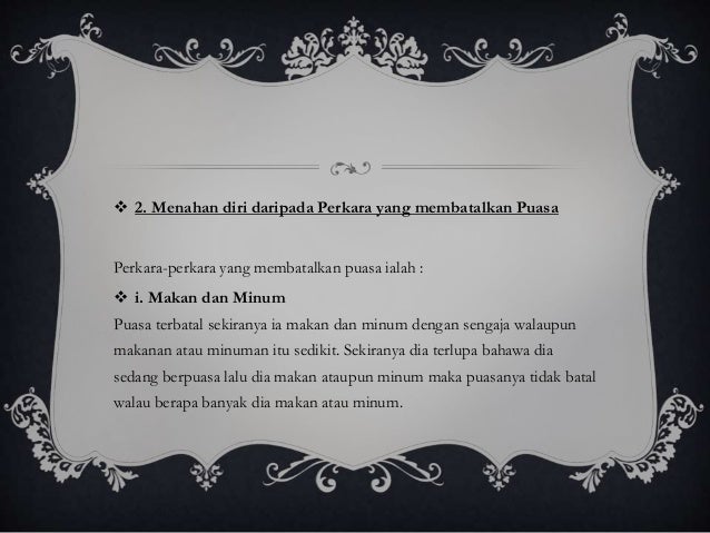 Rukun Dan Syarat Sah Puasa