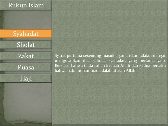 Rukun Iman Dan Rukun Islam