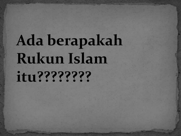 Rukun Islam | PPTX