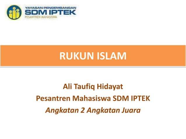 Rukun islam | PPTX