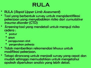Identifikasi Penilaian Postur Kerja NBMs | PPSX