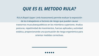 Ejemplo Rula Método Rula y como calificarlo en el marco ergonómico | PPTX