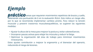 Ejemplo Rula Método Rula y como calificarlo en el marco ergonómico | PPTX