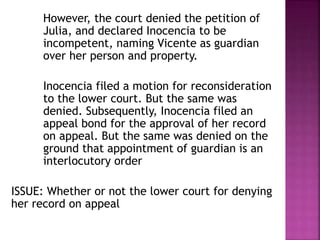 Rule 109 appeals in special proceedings | PPTX