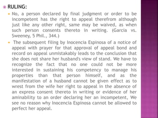 Rule 109 appeals in special proceedings | PPTX