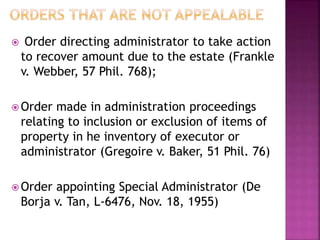 Rule 109 appeals in special proceedings | PPTX