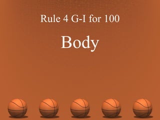 Rule 4 G-I for 100 Body 
