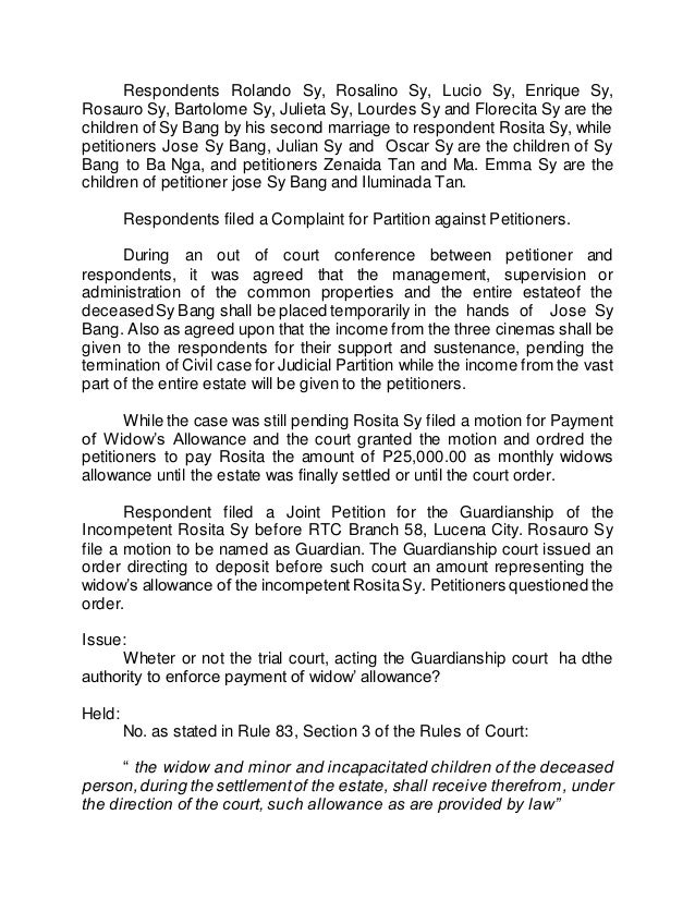 Rule 83 discussion with case digest