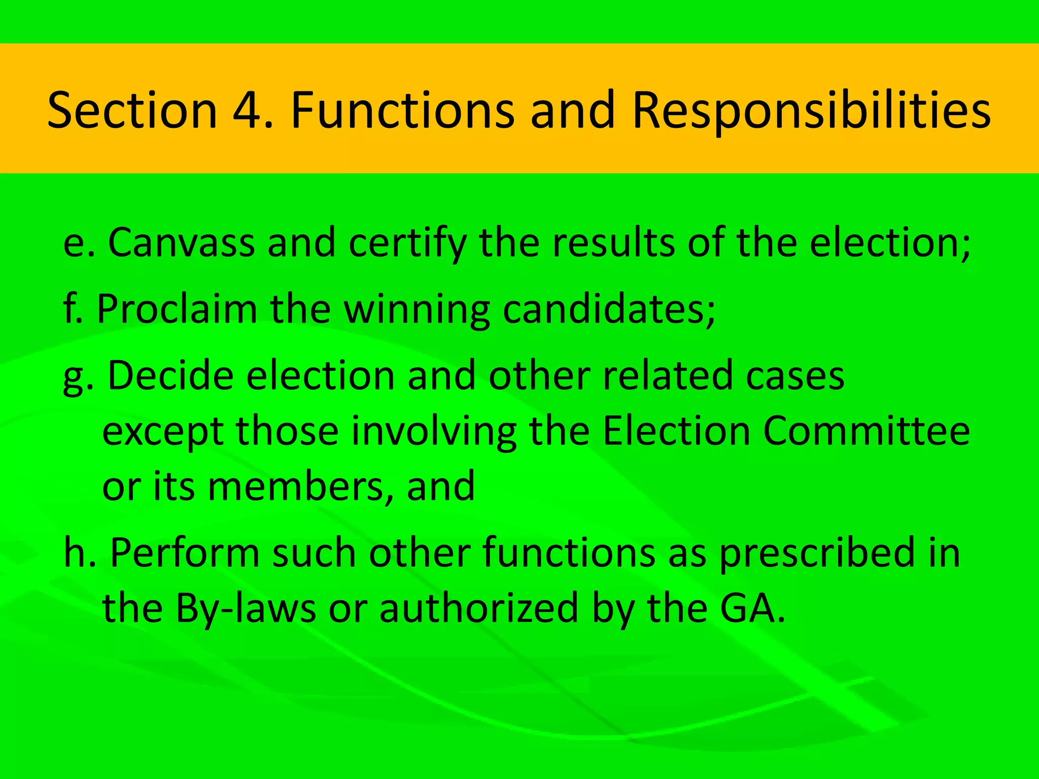 Rule Formulation for the Election Committee | PDF