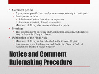Rulemaking Comment. Example Rulemaking | PPTX