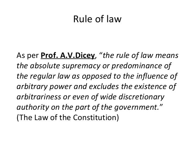 Rule Of Law Sunit Kapoor