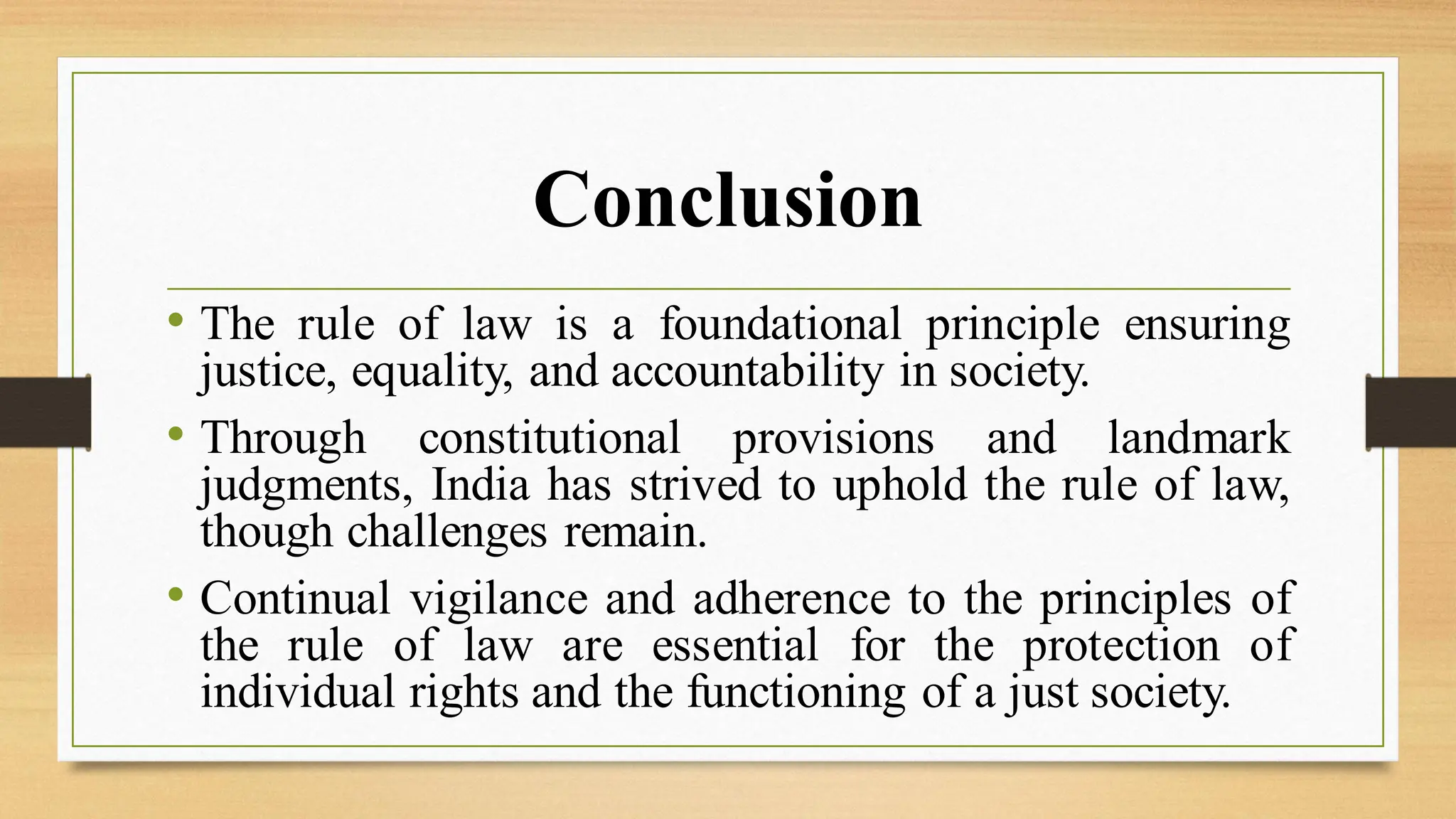 The Concept of Rule of law : origin, development & Indian Constitution ...