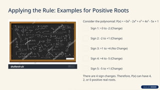 RULE OF SIGN: introduction and tables of a function | PPTX