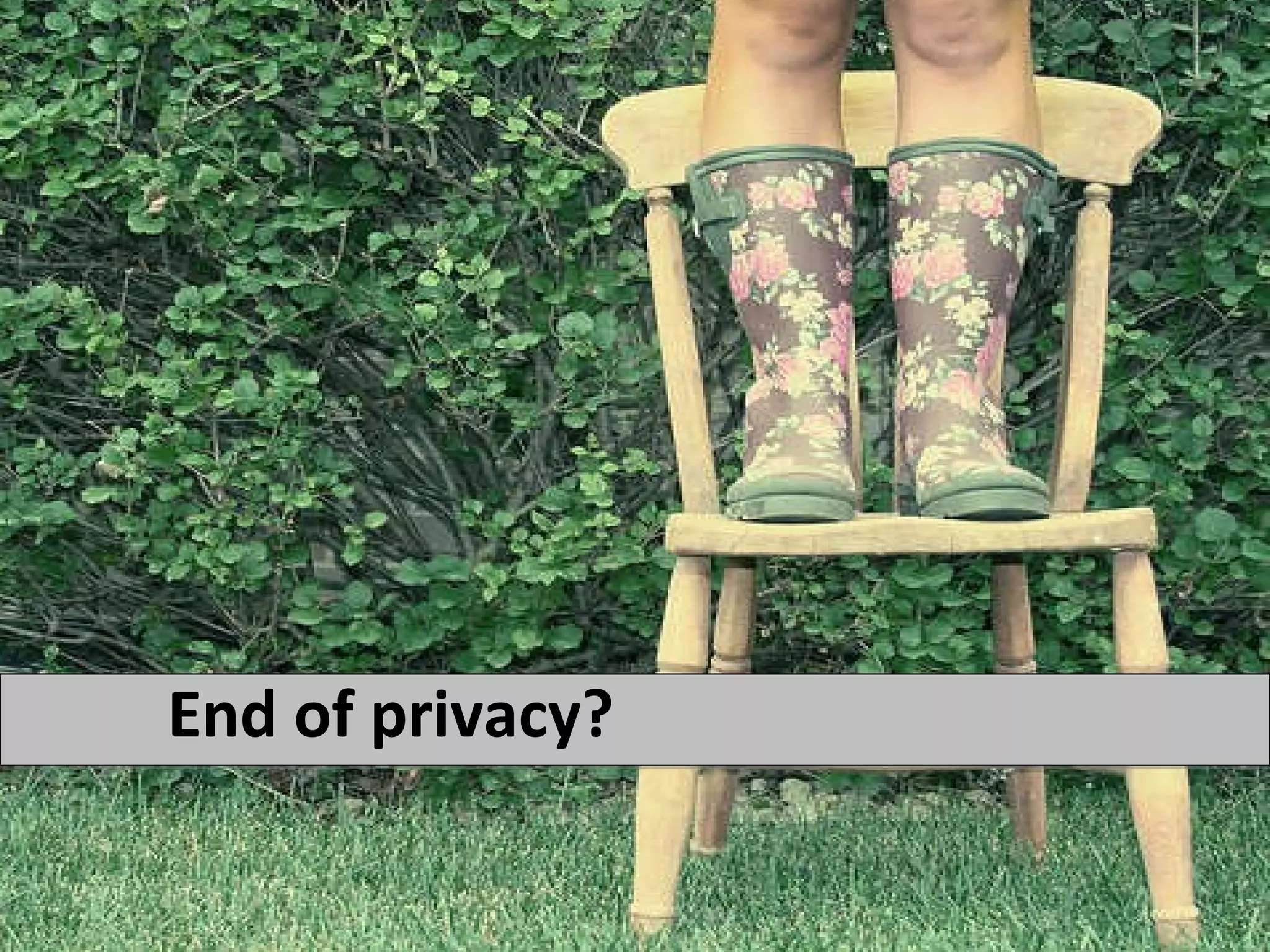 End of privacy? 